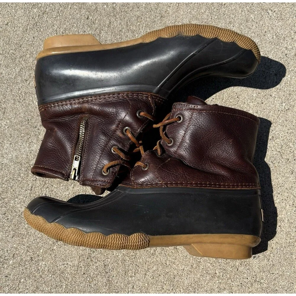 Sperry Top Sider Boots Women’s Sz 9 Brown Duck Waterproof Snow Rain STS91176